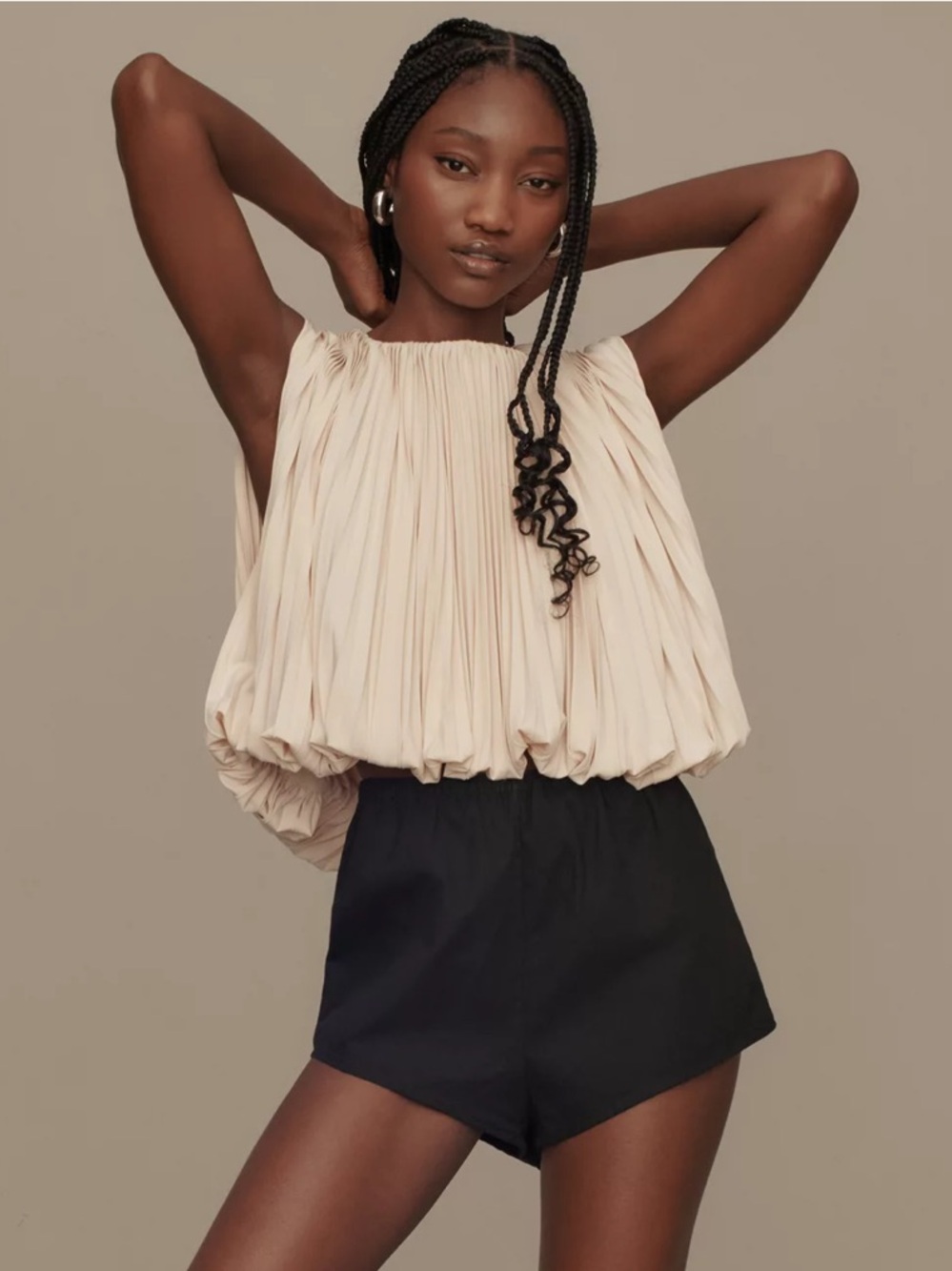 NEW Mare Mare sleeveless pleated top
